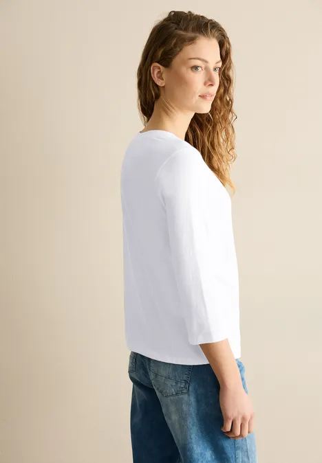 Jersey Shirt im Tunika-Look White