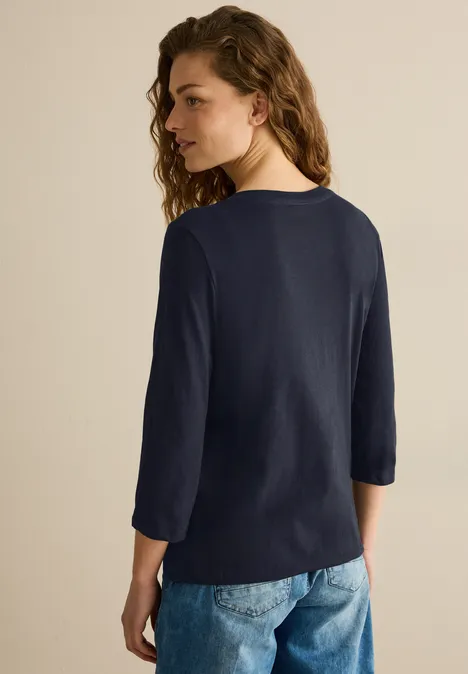 Jersey Shirt im Tunika-Look universal blue