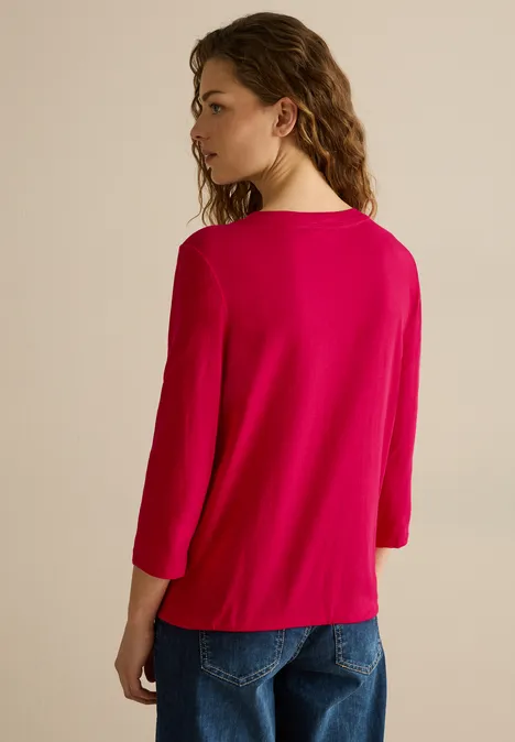 Jersey Shirt im Tunika-Look granita red