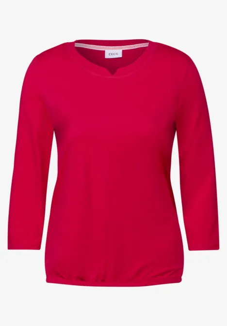Jersey Shirt im Tunika-Look granita red
