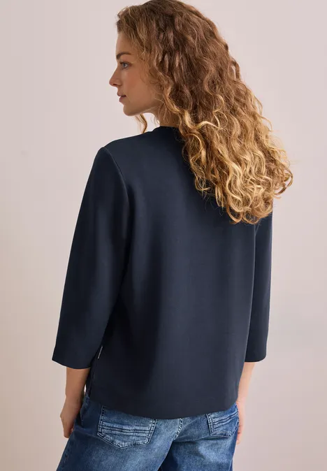 Shirt mit Rundhals universal blue