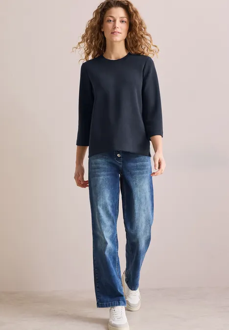Shirt mit Rundhals universal blue