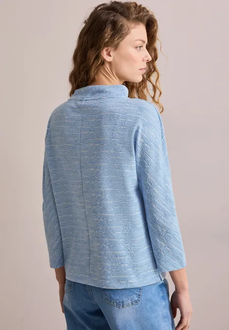 Strukturshirt fresh light blue