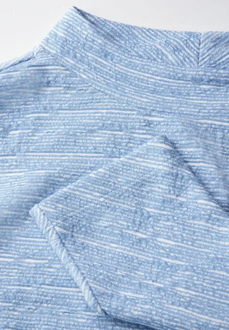 Strukturshirt fresh light blue