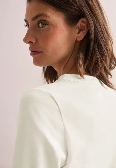 Shirt mit Frontprint vanilla white