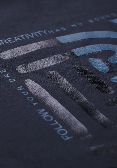 Shirt mit Frontprint universal blue