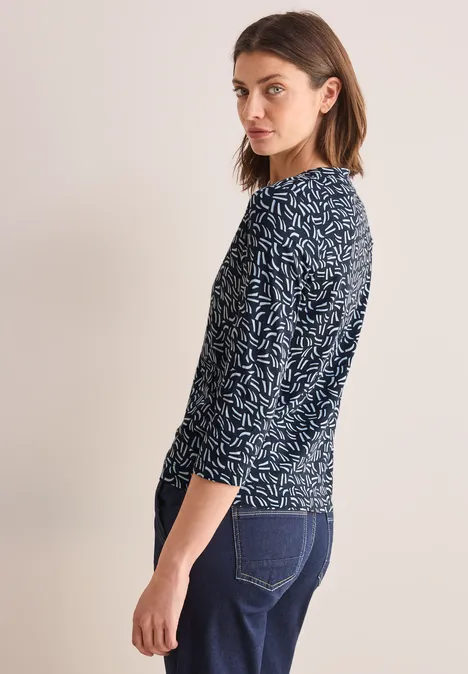 Shirt im Tunika-Look universal blue