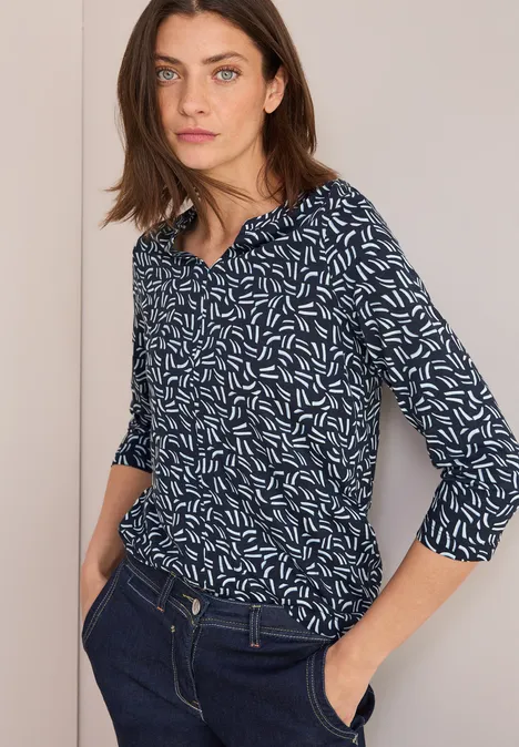 Shirt im Tunika-Look universal blue