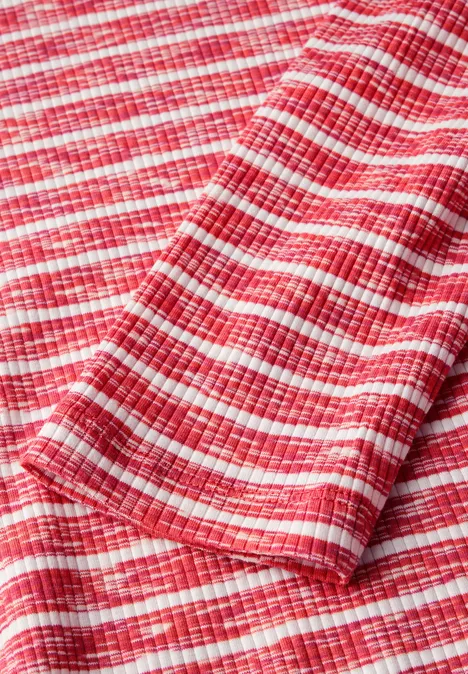Gestreiftes Melange Shirt multicolor red melange