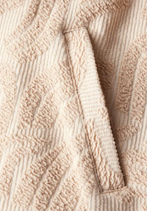 Jacquard Jacke pearl beige