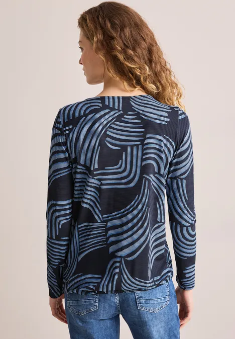 Shirt mit grafischem Muster universal blue