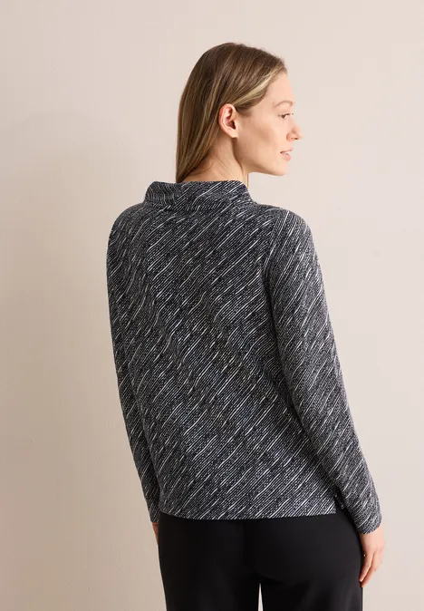 Shirt mit Diagonalstruktur universal blue