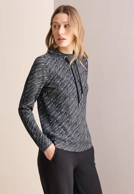 Shirt mit Diagonalstruktur universal blue