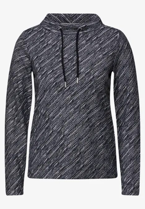 Shirt mit Diagonalstruktur universal blue