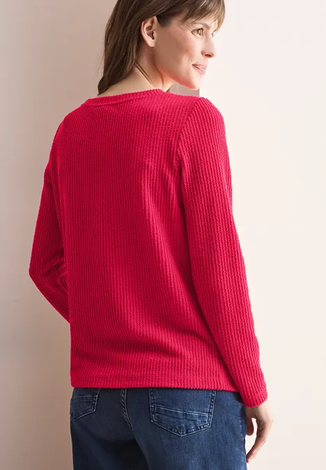 Strukturshirt granita red