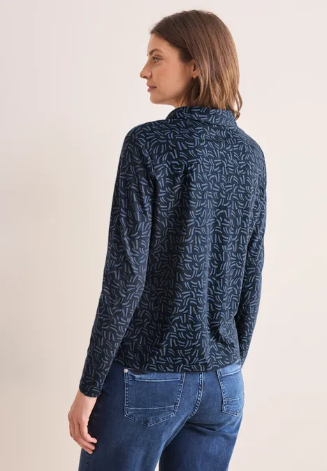 Shirt mit Minimal Print universal blue