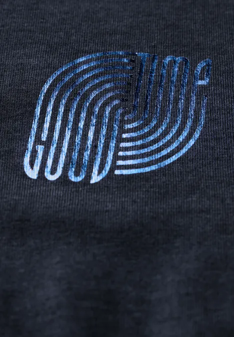 T-Shirt mit Print-Detail universal blue