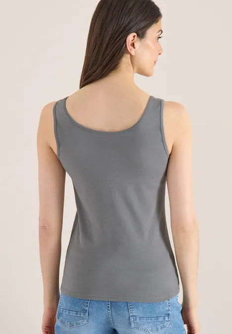 Top basique en couleur unie graphite light grey Top basique en couleur unie graphite light grey