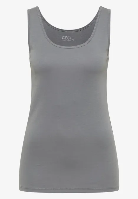 Top basique en couleur unie graphite light grey Top basique en couleur unie graphite light grey