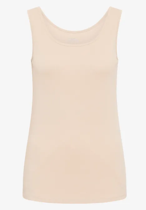 Top basique en couleur unie oat milk beige