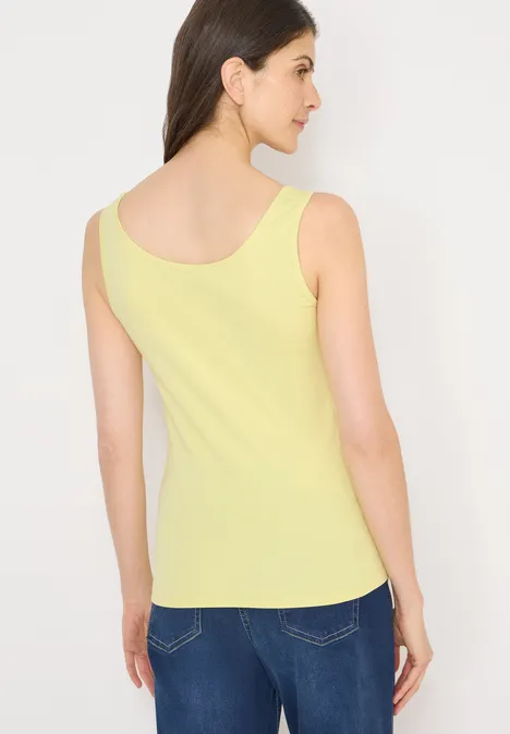 Basic top in effen kleur iced yellow