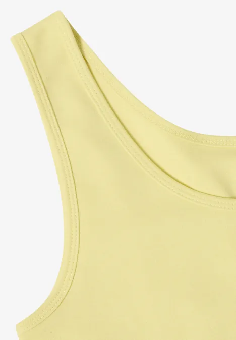 Basic top in effen kleur iced yellow