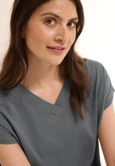 V-Neck T-Shirt graphite light grey