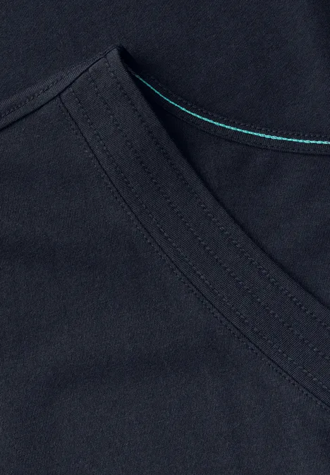 V-Neck T-Shirt universal blue