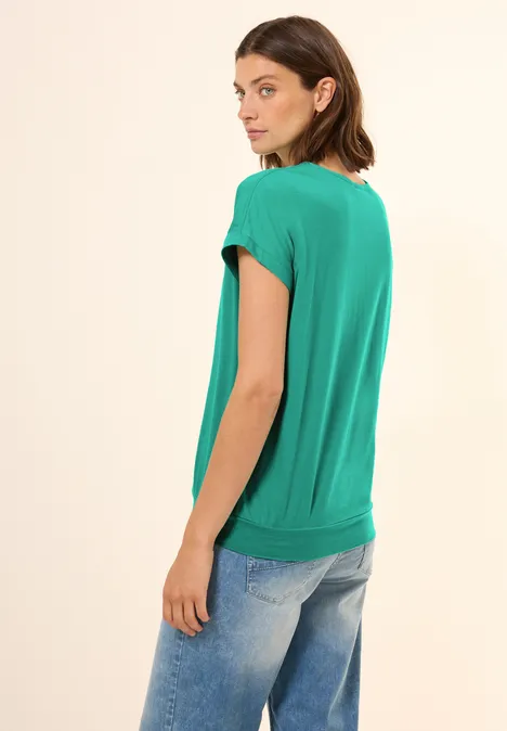 V-Neck T-Shirt agave green