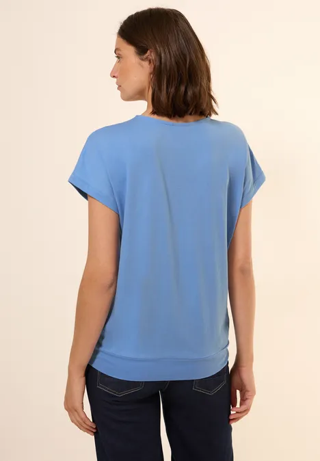 V-Neck T-Shirt aster blue