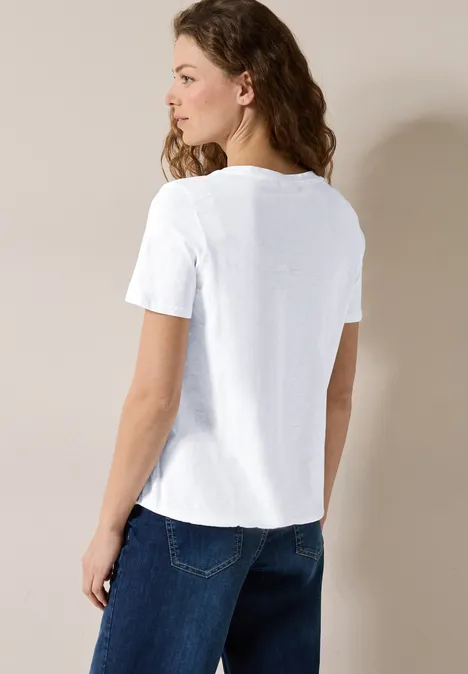 T-Shirt im Tunika-Look White
