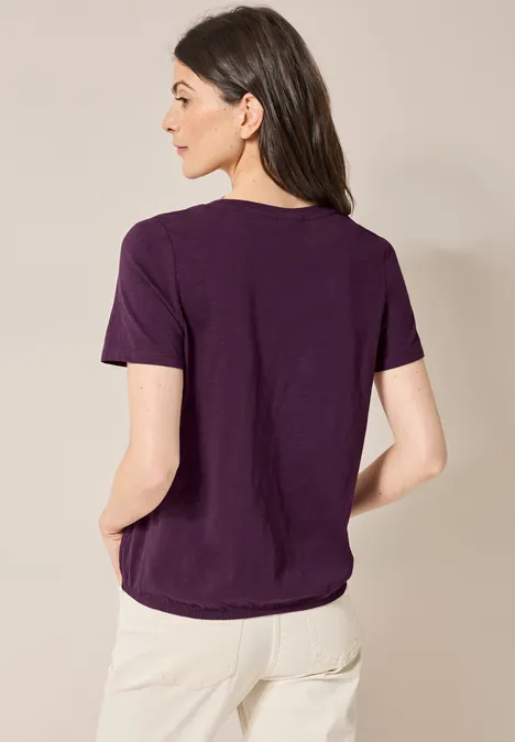 T-Shirt im Tunika-Look deep berry