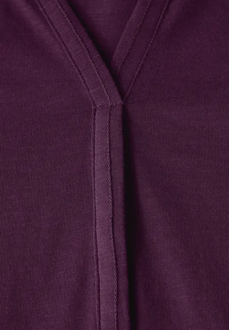 T-Shirt im Tunika-Look deep berry