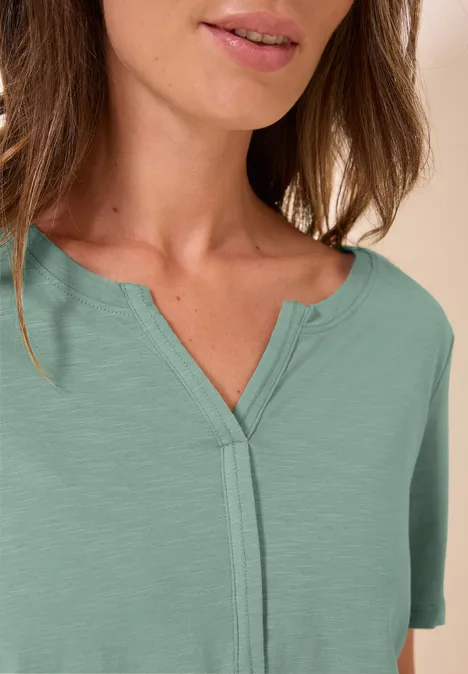 T-Shirt im Tunika-Look matcha green