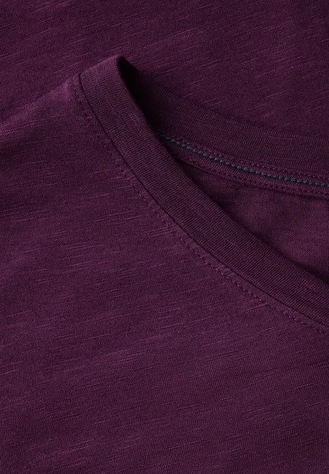 Basic V-Neck T-Shirt deep berry