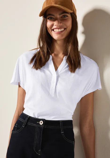 Shirt im Tunika-Look White