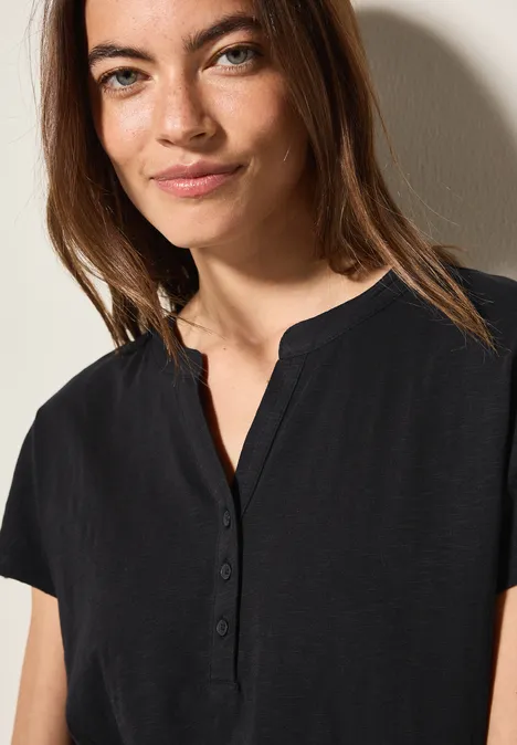 Shirt im Tunika-Look Black