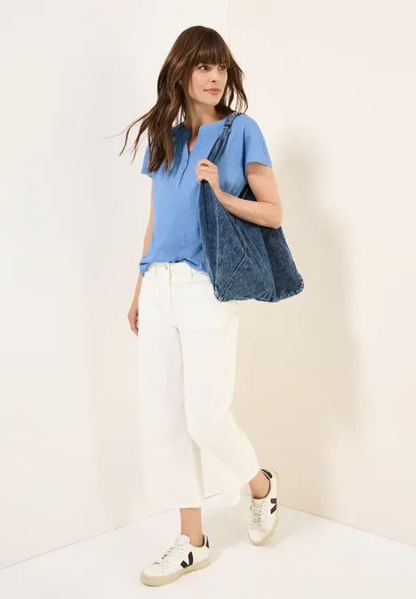 Shirt im Tunika-Look aster blue