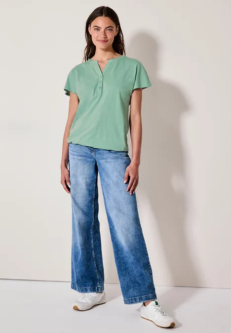 Shirt im Tunika-Look matcha green