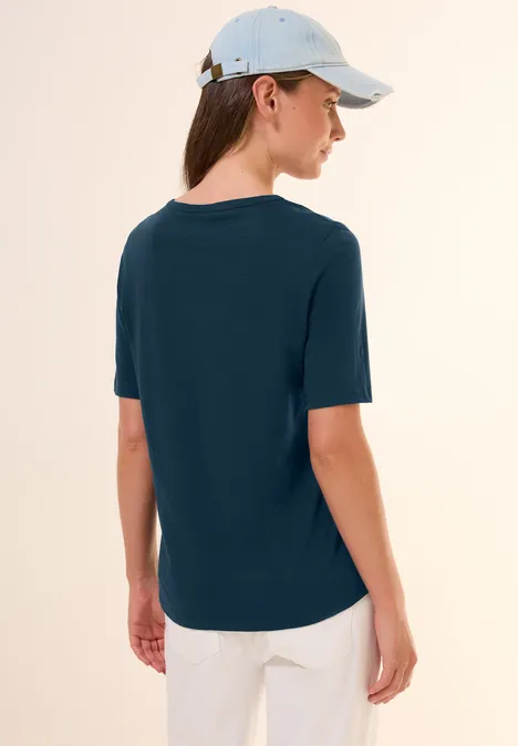 Basic T-Shirt dark petrol blue