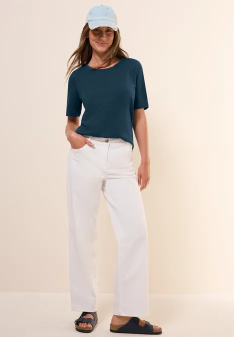 Basic T-Shirt dark petrol blue