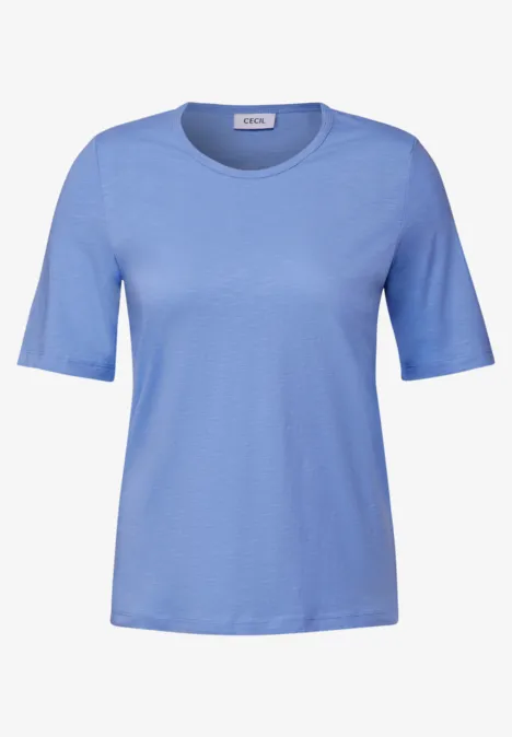 Basic T-Shirt aster blue