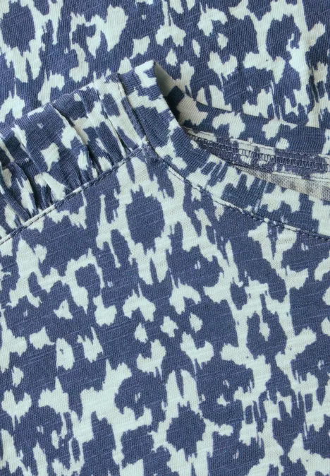 Print-Shirt mit Raffung vanilla white