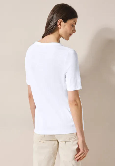 T-Shirt im Tunika-Look White