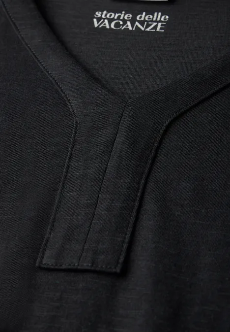 T-Shirt im Tunika-Look Black