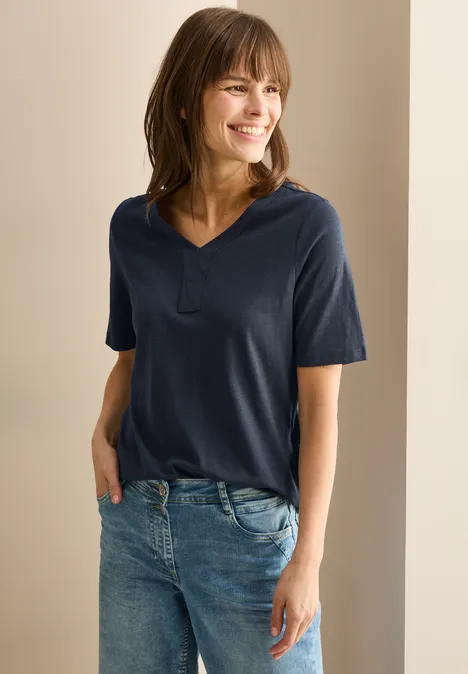 T-Shirt im Tunika-Look universal blue