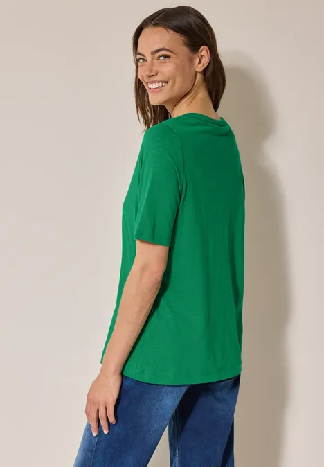 Shirt in tuniek-look garden green