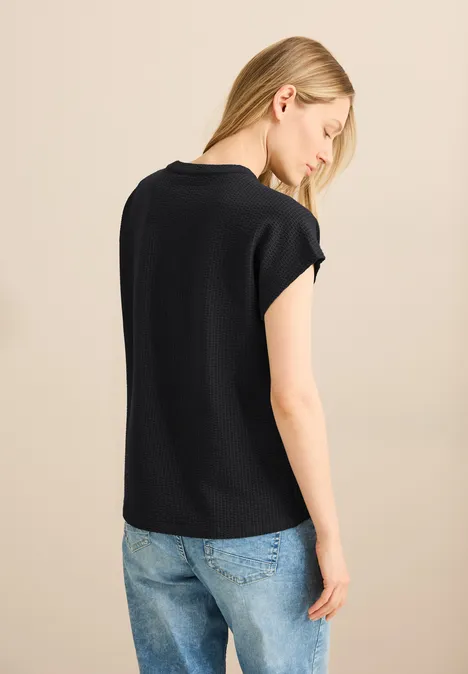 T-Shirt im Tunika-Look Black