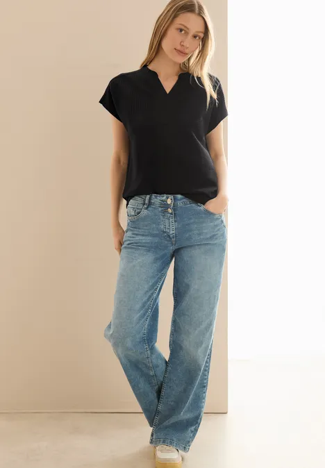 T-Shirt im Tunika-Look Black
