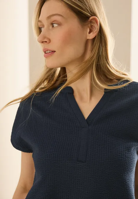 T-Shirt im Tunika-Look universal blue